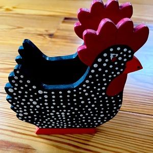 Handmade chicken napkin holder